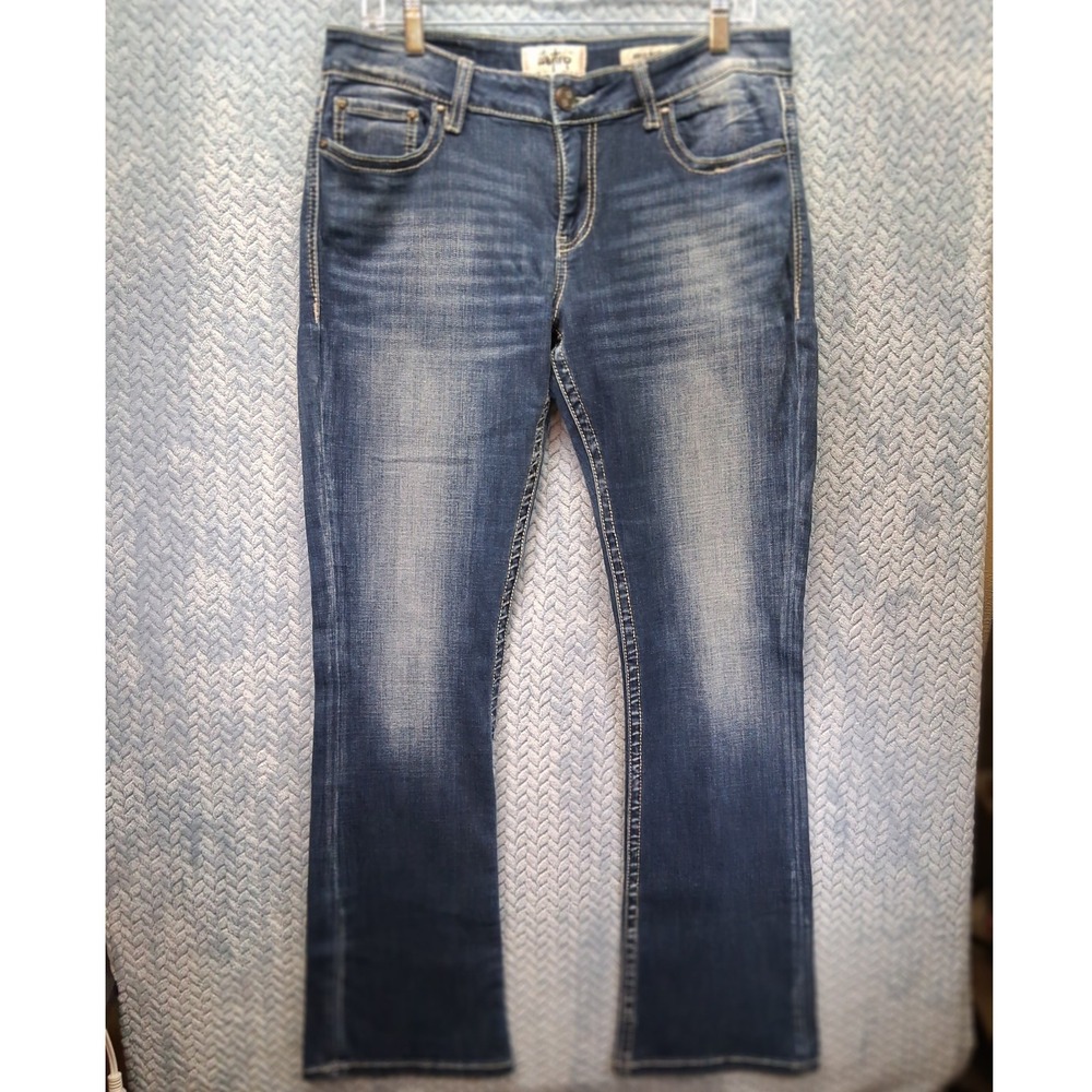 Daytrip Virgo Bootcut Jeans Medium Wash Denim Blue Cowgirl Rodeo Womens 30L